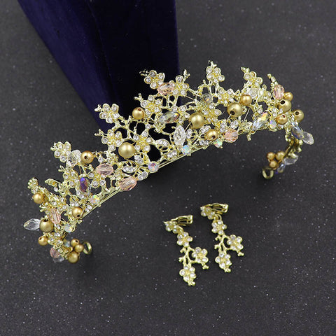 Bridal Golden Headband Hair Accessory Crown