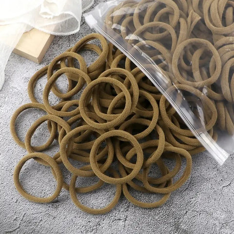 Towel Ring Hair Bands 4cm Solid Color Elastic Hair Rope Female Height Hair Accessory For Ponytail