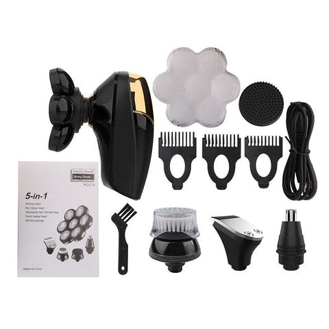 Five-in-one Bald Artifact Body Wash Men's Electric Shaver