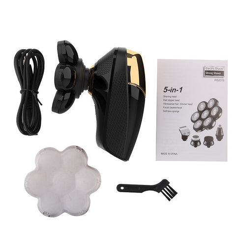 Five-in-one Bald Artifact Body Wash Men's Electric Shaver